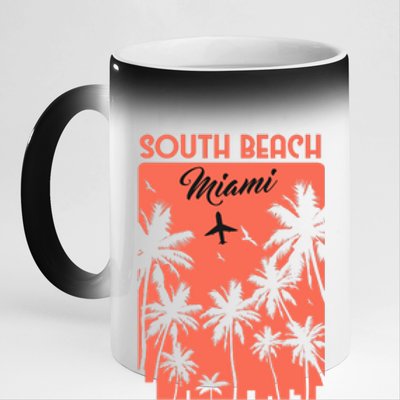 South Beach Miami 11oz Black Color Changing Mug