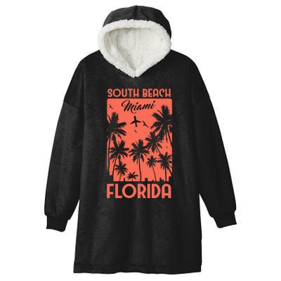 South Beach Miami Hooded Wearable Blanket