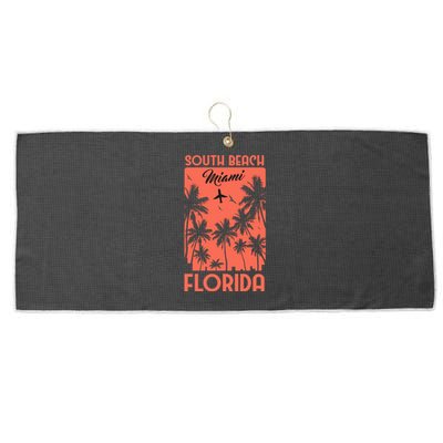 South Beach Miami Large Microfiber Waffle Golf Towel