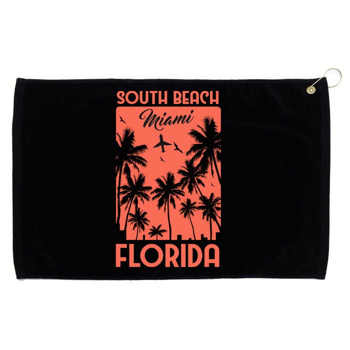 South Beach Miami Grommeted Golf Towel