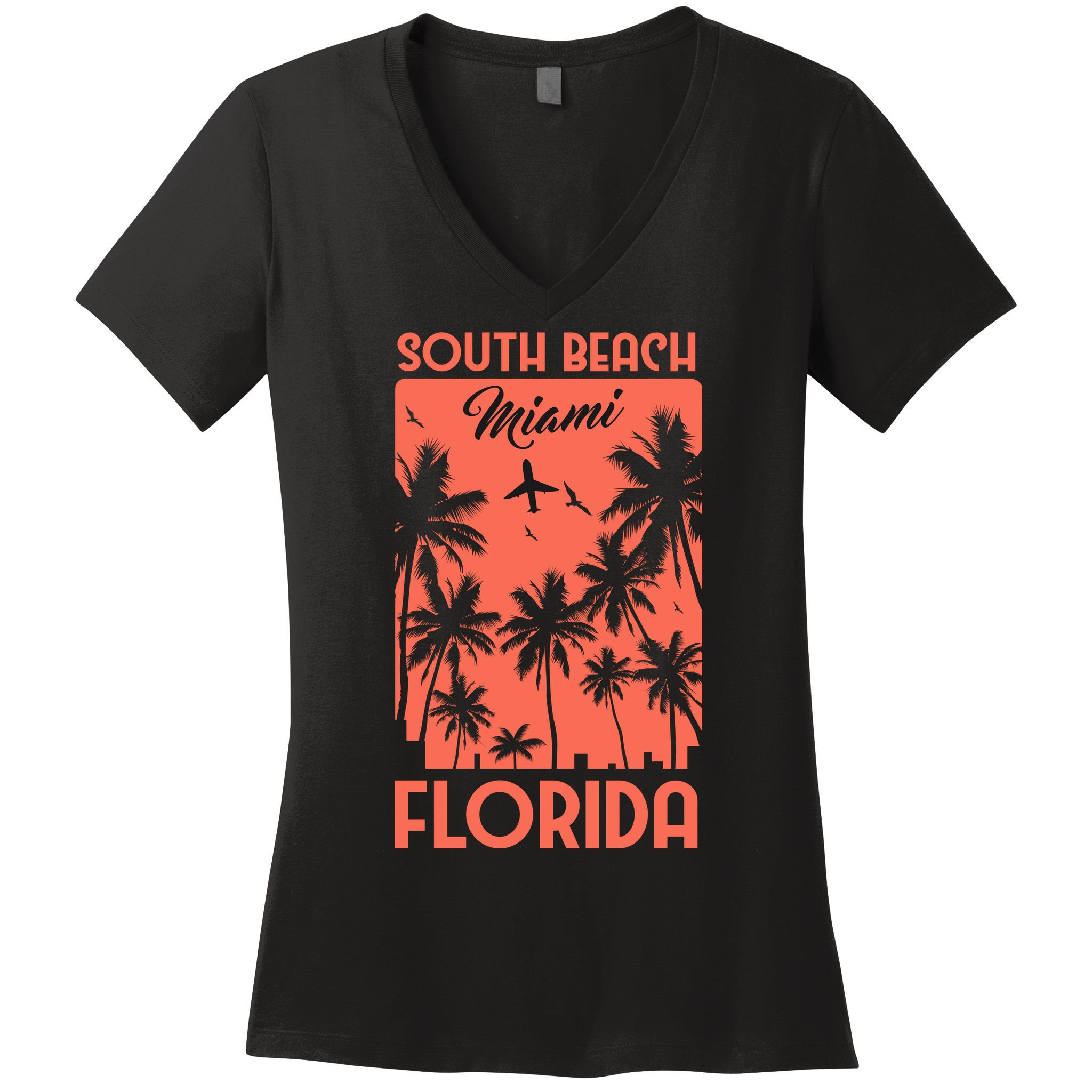 South Beach Miami Women's V-Neck T-Shirt
