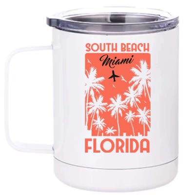 South Beach Miami 12 oz Stainless Steel Tumbler Cup