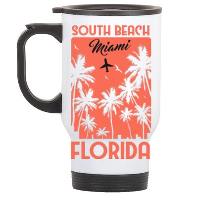 South Beach Miami Stainless Steel Travel Mug