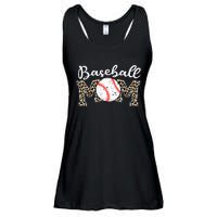 Softball Baseball Mom Leopard Mothers Day Ladies Essential Flowy Tank