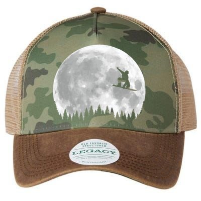 Snow Boarding Moon Cool Sport Hobby Legacy Tie Dye Trucker Hat