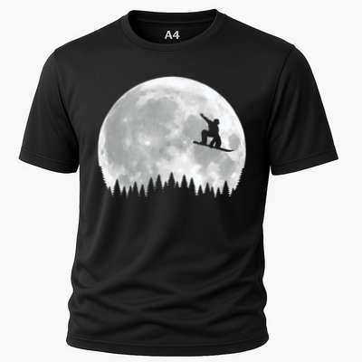 Snow Boarding Moon Cool Sport Hobby Performance Shirt