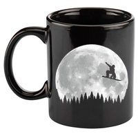 Snow Boarding Moon Cool Sport Hobby 11oz C Handle Ceramic Mug
