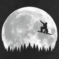 Snow Boarding Moon Cool Sport Hobby 11oz C Handle Ceramic Mug