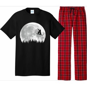 Snow Boarding Moon Cool Sport Hobby Pajama Set