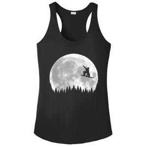 Snow Boarding Moon Cool Sport Hobby Ladies PosiCharge Competitor Racerback Tank