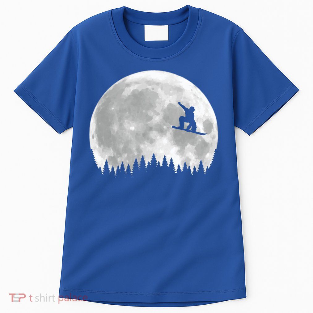 Snow Boarding Moon Cool Sport Hobby Tall T-Shirt