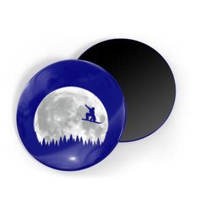 Snow Boarding Moon Cool Sport Hobby Magnet