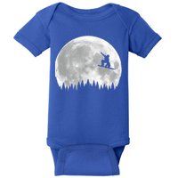 Snow Boarding Moon Cool Sport Hobby Baby Bodysuit