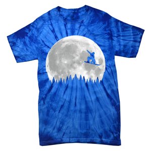 Snow Boarding Moon Cool Sport Hobby Tie-Dye T-Shirt