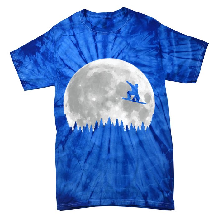 Snow Boarding Moon Cool Sport Hobby Tie-Dye T-Shirt