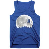 Snow Boarding Moon Cool Sport Hobby Tank Top