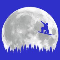 Snow Boarding Moon Cool Sport Hobby Ladies Long Sleeve Shirt