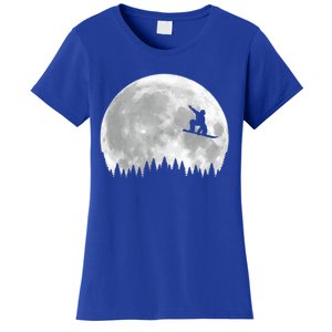 Snow Boarding Moon Cool Sport Hobby Women's T-Shirt