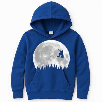 Snow Boarding Moon Cool Sport Hobby Kids Hoodie
