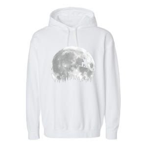 Snow Boarding Moon Cool Sport Hobby Garment-Dyed Fleece Hoodie