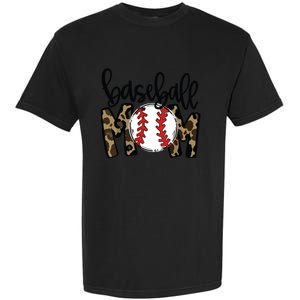 Softball Baseball Mom Leopard Tee Mother's Day Garment-Dyed Heavyweight T-Shirt