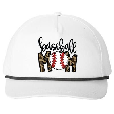 Softball Baseball Mom Leopard Tee Mother's Day Snapback Five-Panel Rope Hat