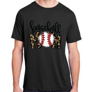 Softball Baseball Mom Leopard Tee Mother's Day Adult ChromaSoft Performance T-Shirt