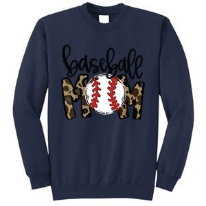 Softball Baseball Mom Leopard Tee Mother's Day Sweatshirt