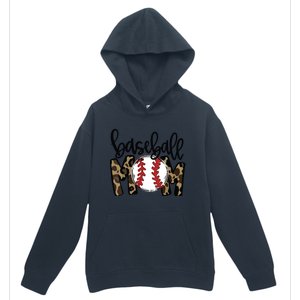 Softball Baseball Mom Leopard Tee Mother's Day Urban Pullover Hoodie