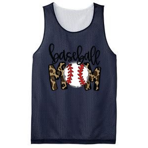 Softball Baseball Mom Leopard Tee Mother's Day Mesh Reversible Basketball Jersey Tank