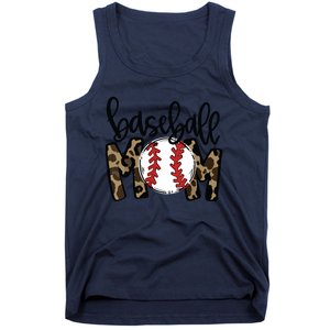 Softball Baseball Mom Leopard Tee Mother's Day Tank Top