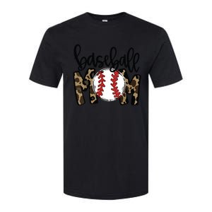 Softball Baseball Mom Leopard Tee Mother's Day Softstyle CVC T-Shirt