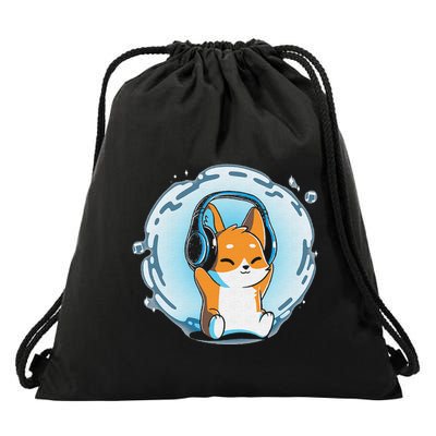 Surrounded by Music (GLOW) Drawstring Bag