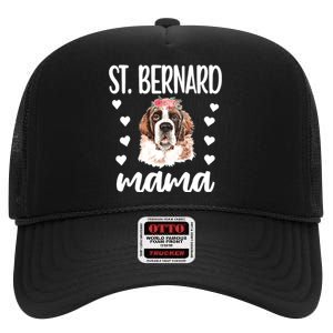 St Bernard Mama Saint Bernard Dog Owner St Bernard Mom Long Sleeve High Crown Mesh Back Trucker Hat