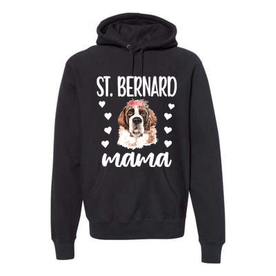 St Bernard Mama Saint Bernard Dog Owner St Bernard Mom Long Sleeve Premium Hoodie