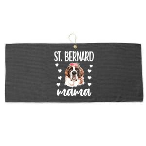 St Bernard Mama Saint Bernard Dog Owner St Bernard Mom Long Sleeve Large Microfiber Waffle Golf Towel