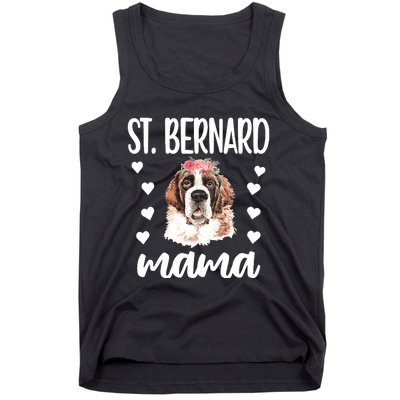 St Bernard Mama Saint Bernard Dog Owner St Bernard Mom Long Sleeve Tank Top