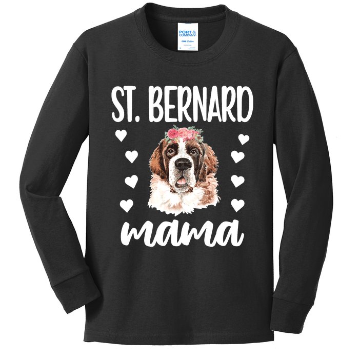 St Bernard Mama Saint Bernard Dog Owner St Bernard Mom Long Sleeve Kids Long Sleeve Shirt