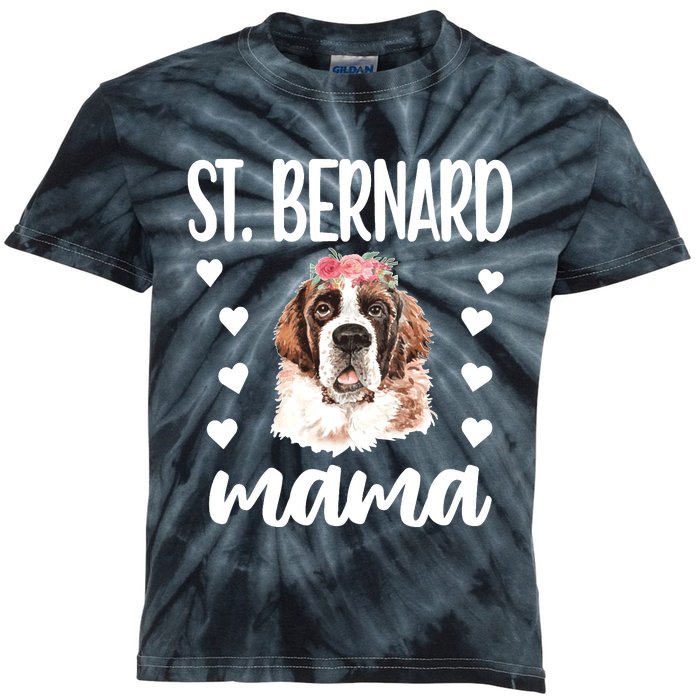 St Bernard Mama Saint Bernard Dog Owner St Bernard Mom Long Sleeve Kids Tie-Dye T-Shirt