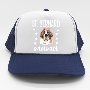 St Bernard Mama Saint Bernard Dog Owner St Bernard Mom Long Sleeve Trucker Hat