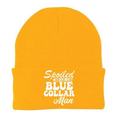 Spoiled By My Blue Collar Man Knit Cap Winter Beanie