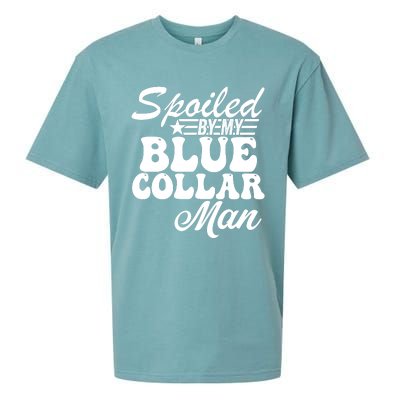 Spoiled By My Blue Collar Man Sueded Cloud Jersey T-Shirt