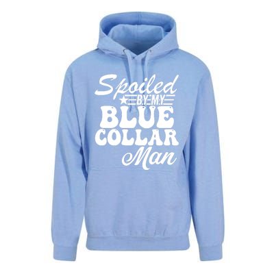 Spoiled By My Blue Collar Man Unisex Surf Hoodie