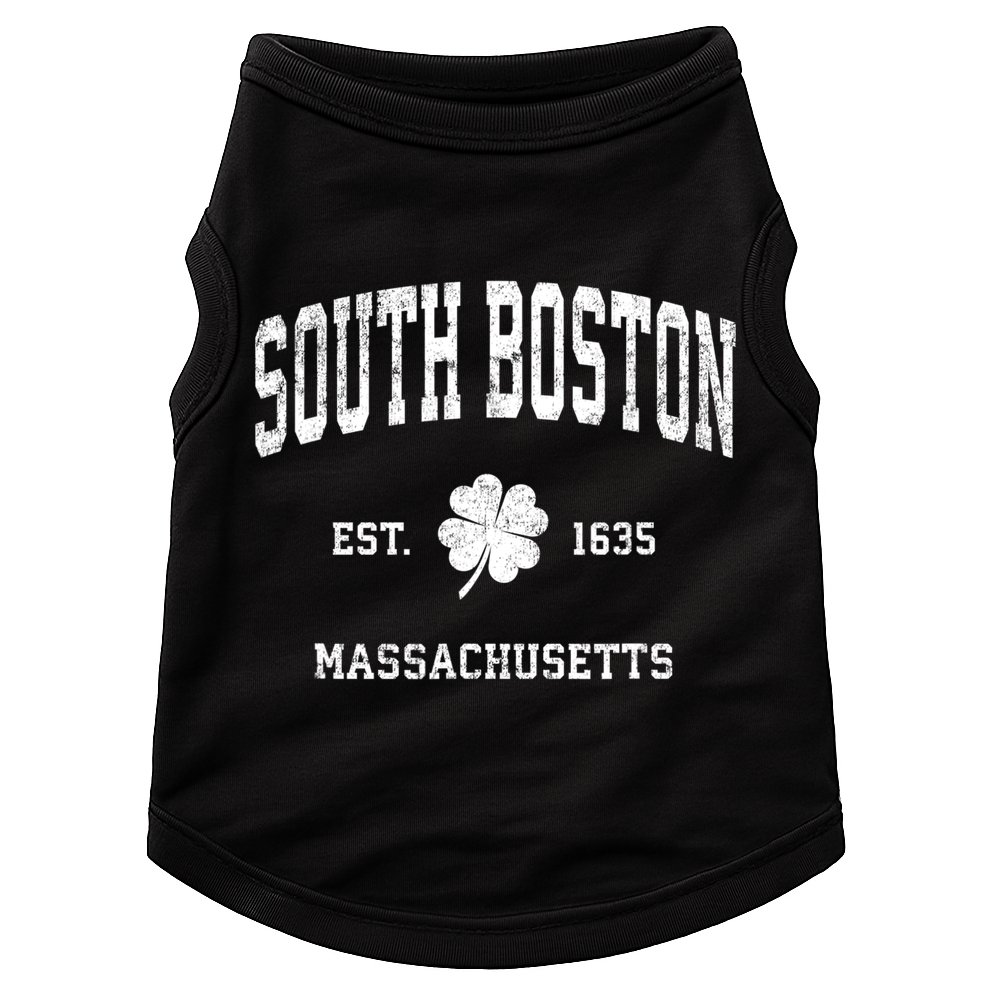 South Boston Massachusetts Vintage Shamrock Sports Doggie Tank