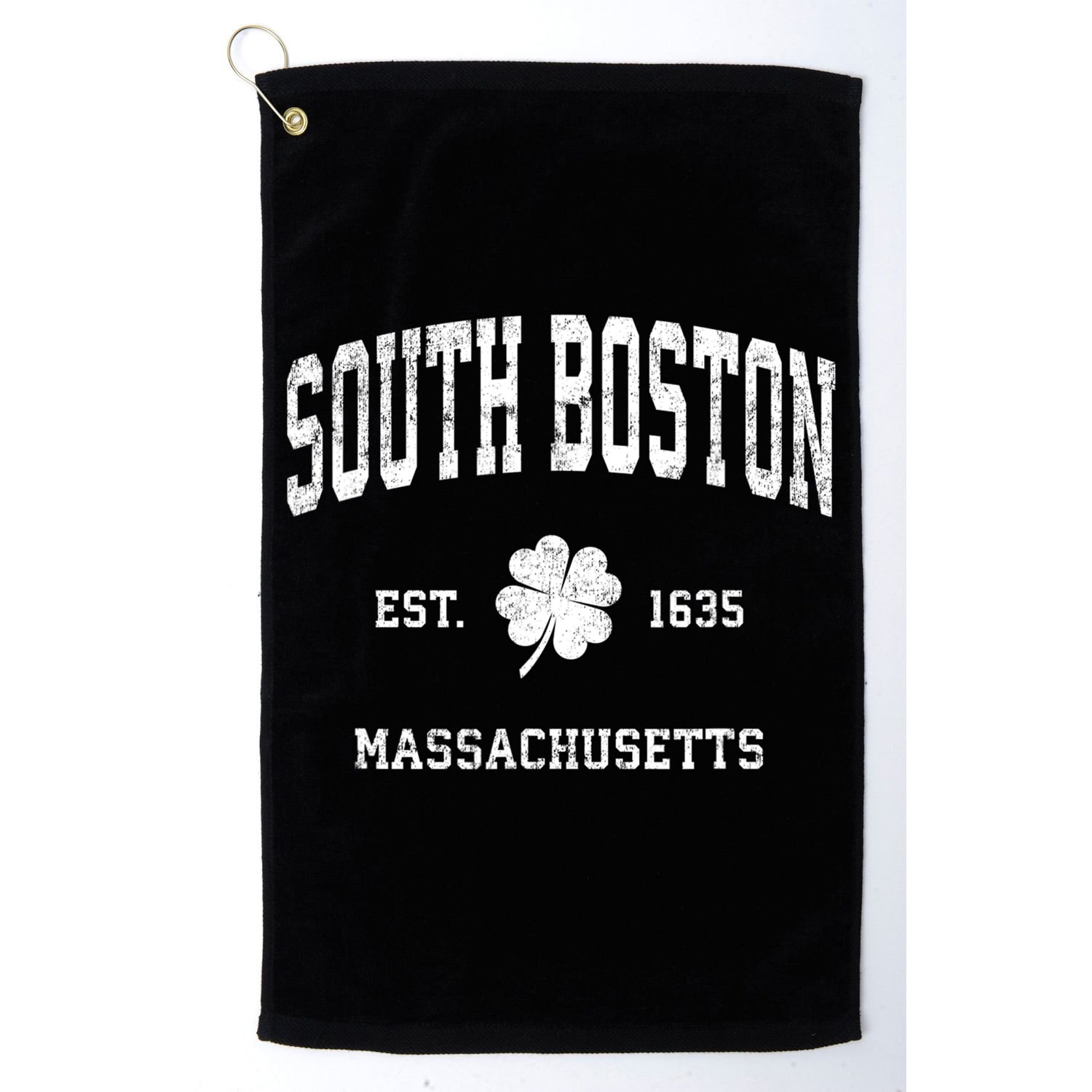 South Boston Massachusetts Vintage Shamrock Sports Golf Towel