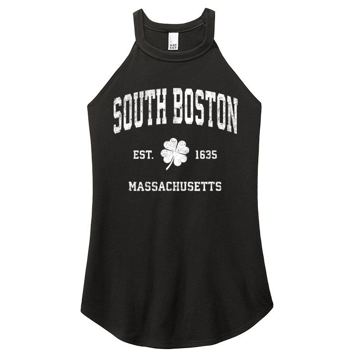 South Boston Massachusetts Vintage Shamrock Sports Women's Perfect Tri Rocker Tank