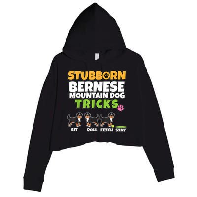 Stubborn Bernese Mountain Dog Tricks I Bernese Mountain Dog Crop Fleece Hoodie