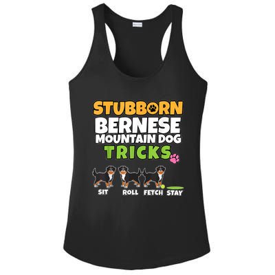 Stubborn Bernese Mountain Dog Tricks I Bernese Mountain Dog Ladies PosiCharge Competitor Racerback Tank