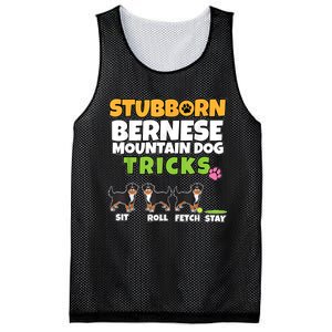 Stubborn Bernese Mountain Dog Tricks I Bernese Mountain Dog Mesh Reversible Basketball Jersey Tank