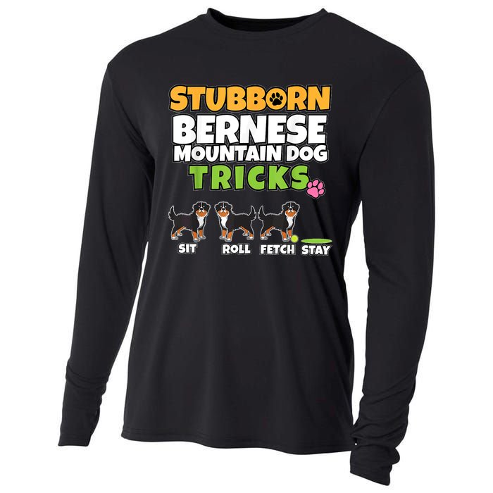 Stubborn Bernese Mountain Dog Tricks I Bernese Mountain Dog Cooling Performance Long Sleeve Crew